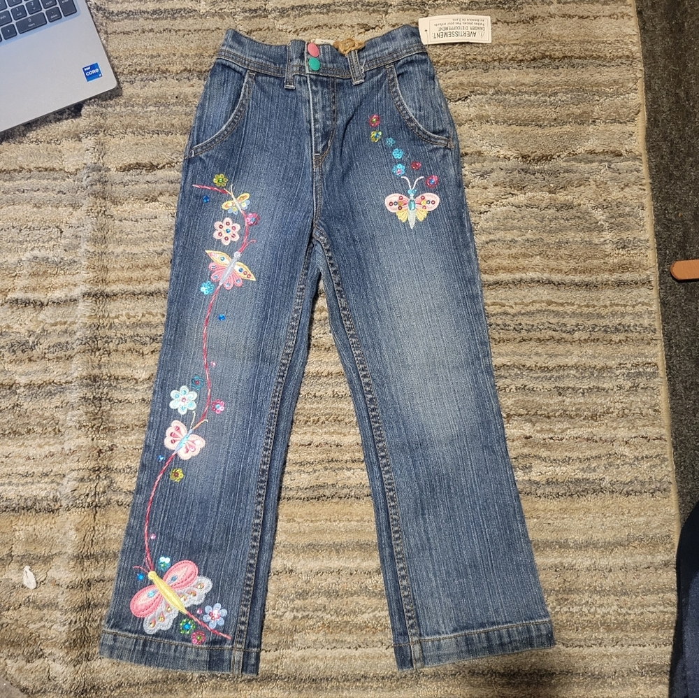 Guess, Blue Jeans with Butterflies, girls